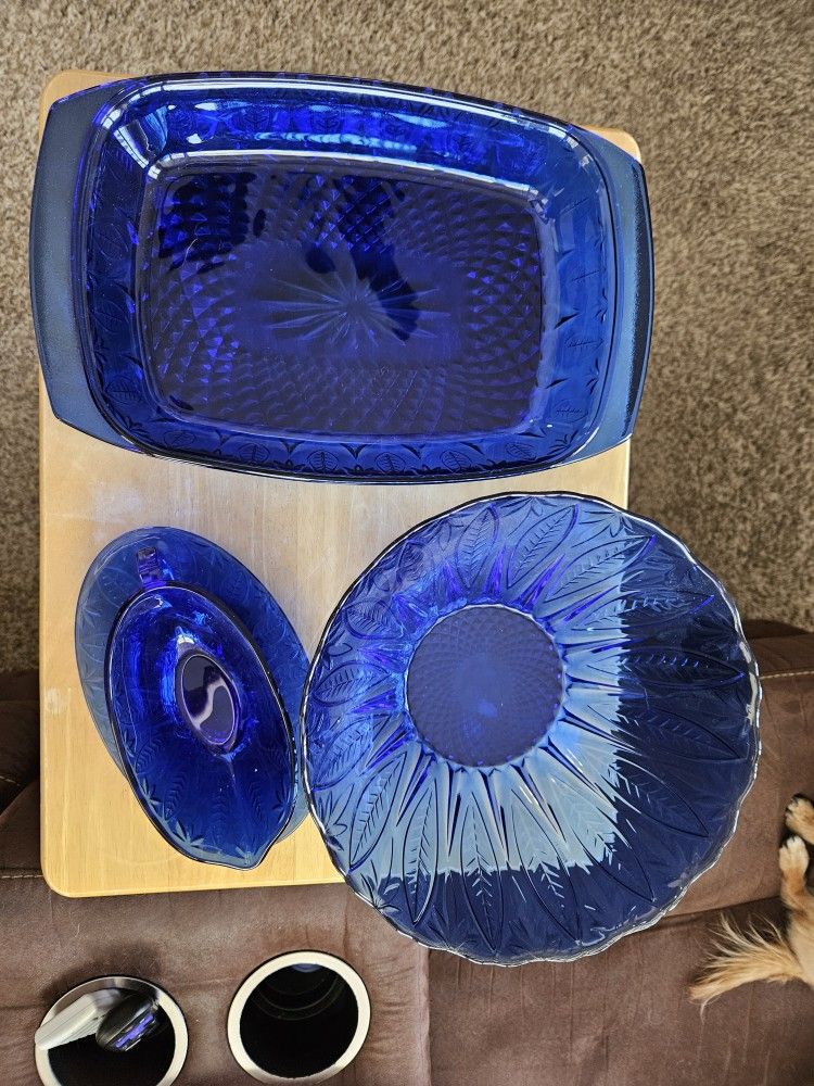 Avon Cobal Blue Dishes