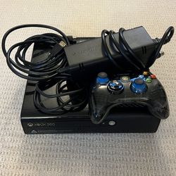 XBOX 360 E Black with All Cables and Xbox 360 Play Controller