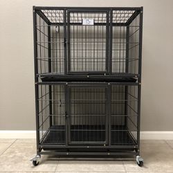 Dog Kennel Cage Brand new 37 inch double stacked as in pictures🐕 popular usage for Breeder and Groomer