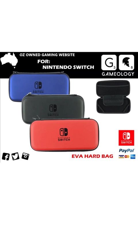 Zipper carry case for Nintendo Switch console