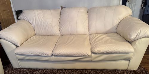 Off-White/Cream 2 Piece Sofa Set