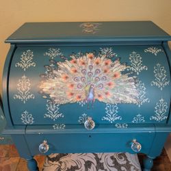 Roller Writing Desk- Custom Painted! 