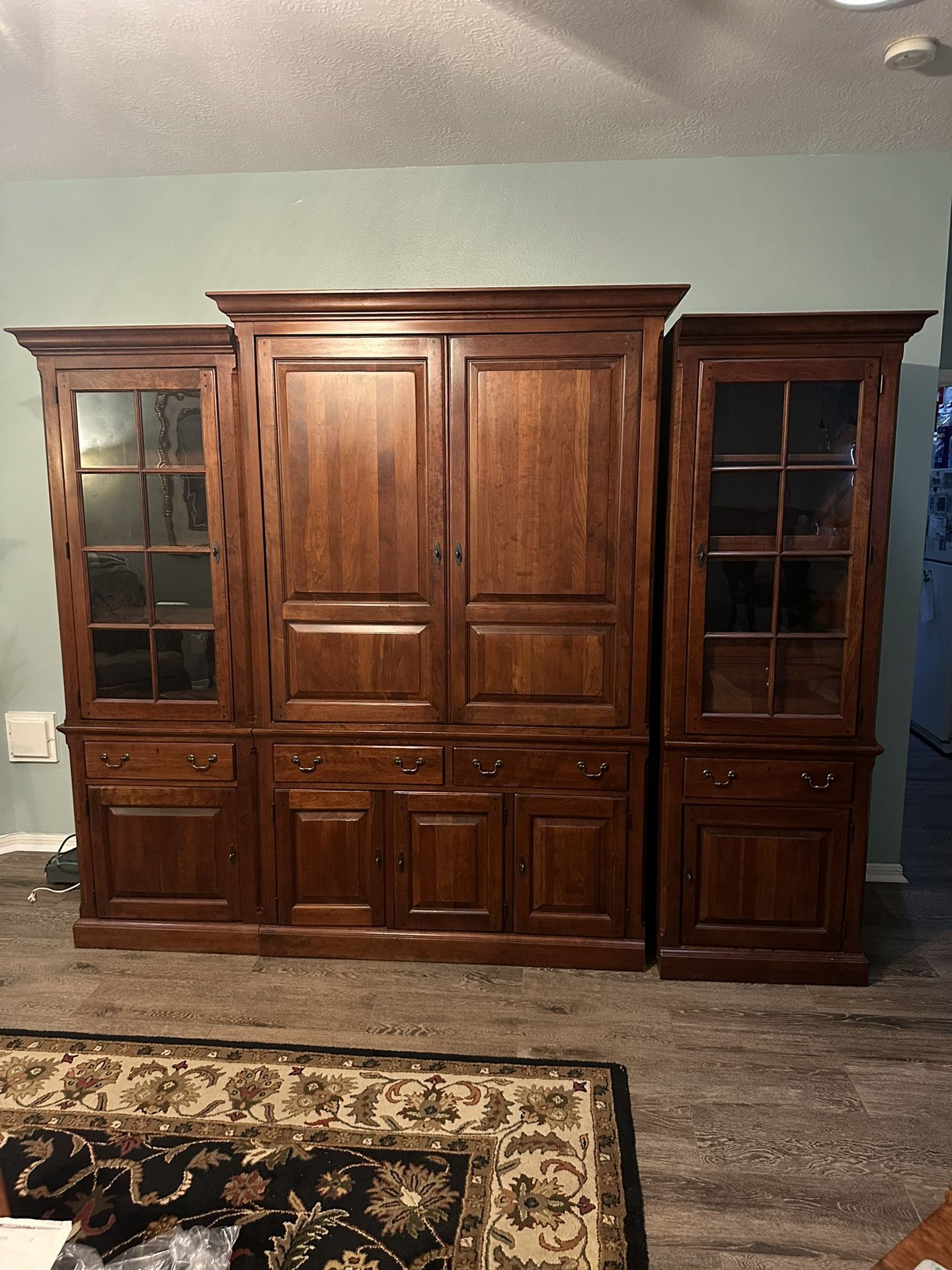 Lexington Bob Timberlake Collection Solid Cherry Wood Entertainment Center with Glass Doors