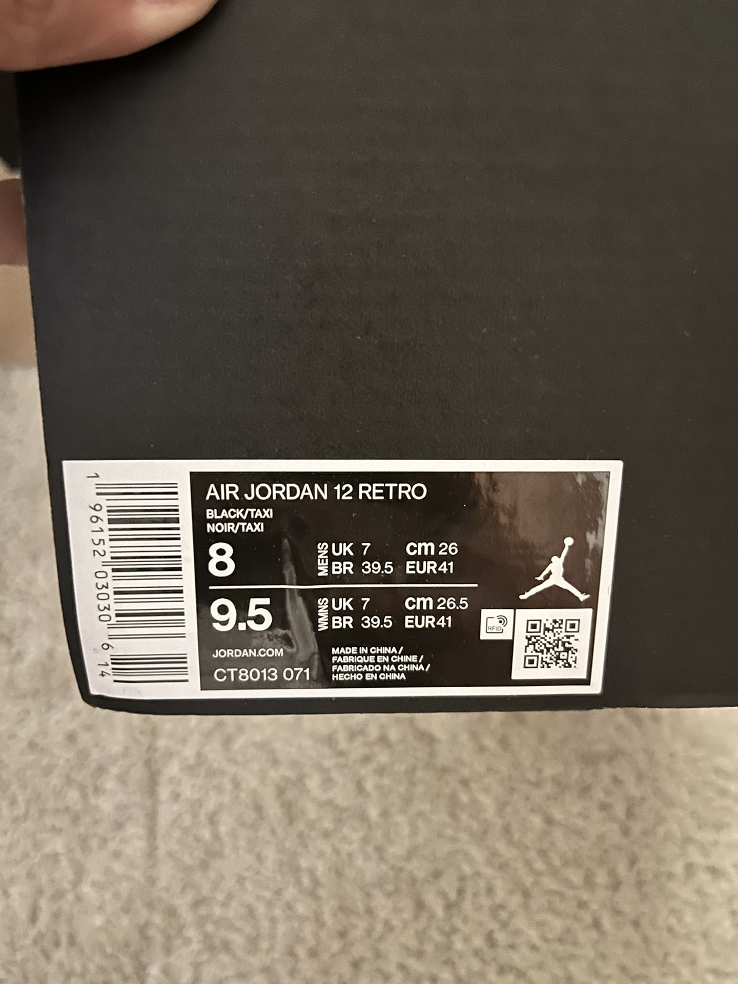 Jordan Air Jordan 12 Retro - Black/Taxi label Jordan 12 Retro  main image 3