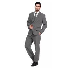 Men's Party Suit Prom Suit for Themed Party Events Clubbing Jacket with Tie Pant M Size Grey