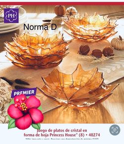 Set de 4 platos en forma de hoja nuevos en su caja precio fijo 🌺 princess house 🌺