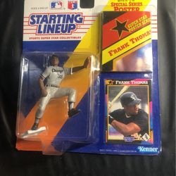 1992 Starting Lineup Frank Thomas Figure, Poster, And Card All New In Box! 