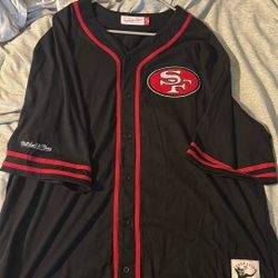 Mitchell And Ness 49ers Baseball Jersey 
