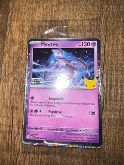 Pokemon 30th Celebration Mewtwo Promo [What's Your Favorite] SEALED #063/128