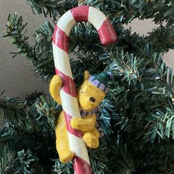  Disney’s Classic Winnie The Pooh Candy Cane Christmas Ornament 
