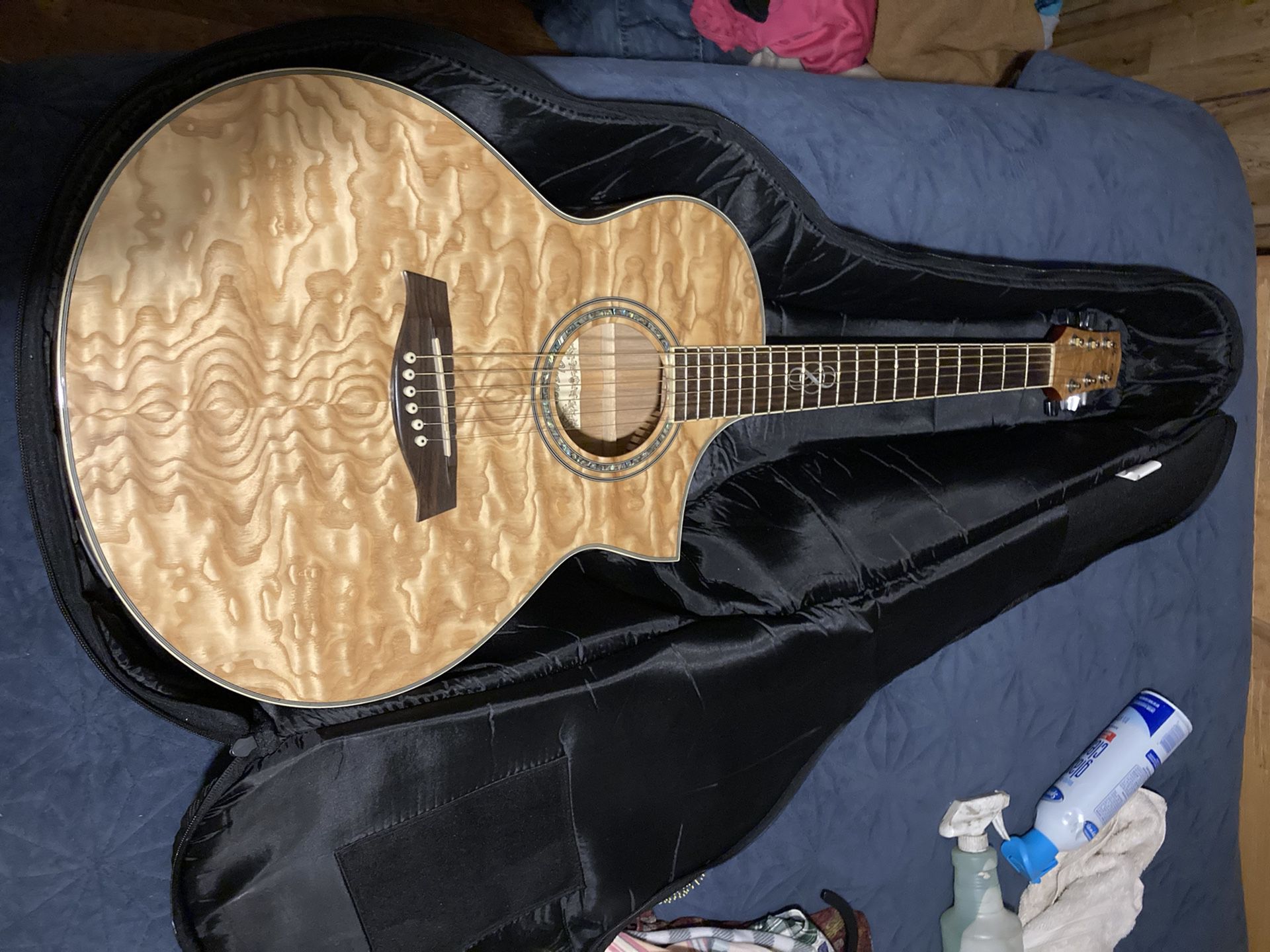Ibanez acoustic/electric guitar with carry case