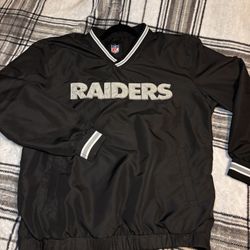 Black and white Las Vegas Raiders Windbreaker 