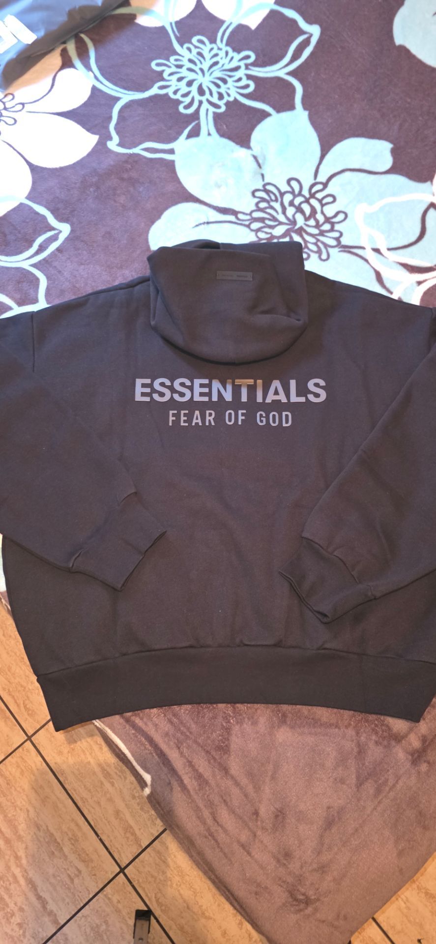 Essentials hoodie jet black