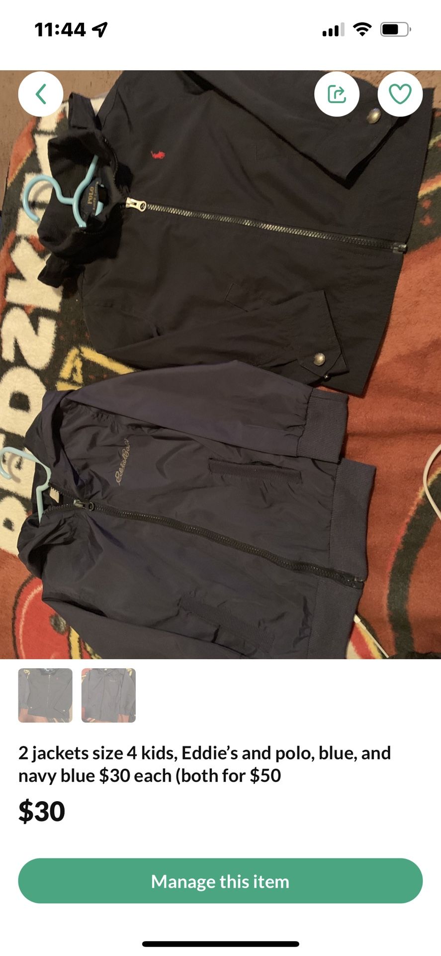 Jackets Size 4 & 5 Eddie Bauer, Polo, Adidas, The in North face, $20, $25, $30, $45 Each!!ππ½