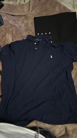 Navy blue polo custom fit