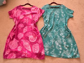 Set of 2 Cotton Dresses One size