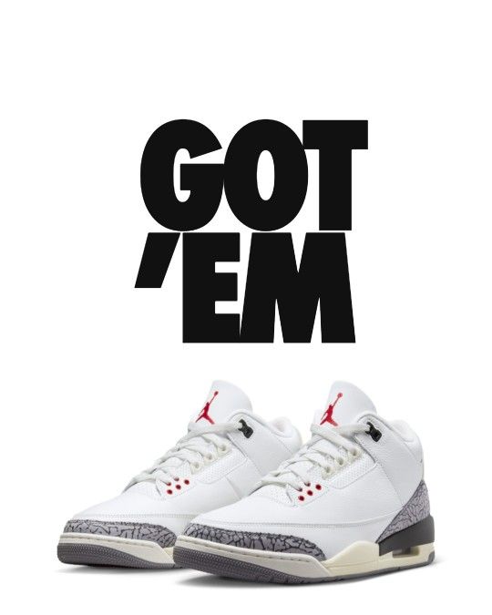 Air Jordan 3 White Cement 