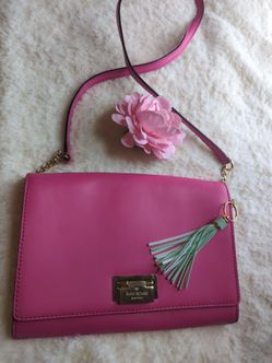 Kate spade pink leather crossbody handbag