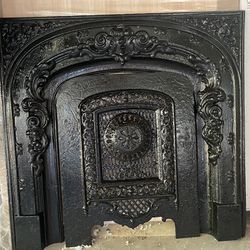 Antique Cast Iron Fireplace Cover