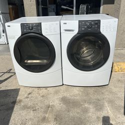Nice And Clean , Beautiful Kenmore Elite Washer And Dryer Set , With Warranty 