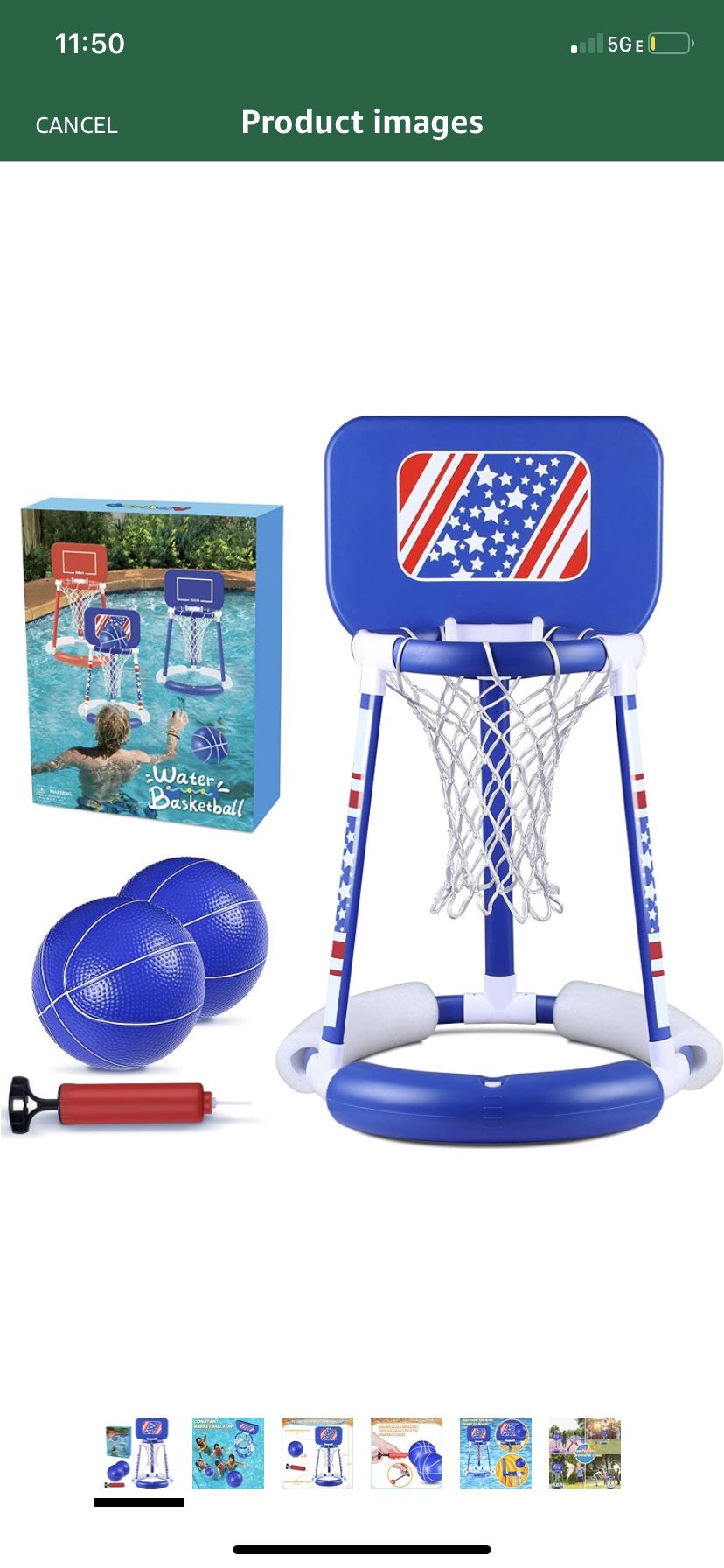 Floating Pool Basketball Hoop - Water Basketball Hoops for Kids & Adults