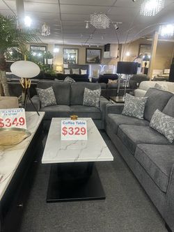 Brand new gray sofa and loveseat