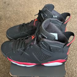 Black & Red 6s Size 8 Men 