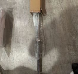 Chrome Dumbbell Bar with Collar threaded