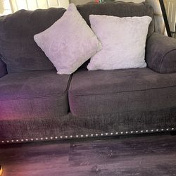 Dark Gray Sofa & Loveseat Set – Clean, Comfortable, Great Condition