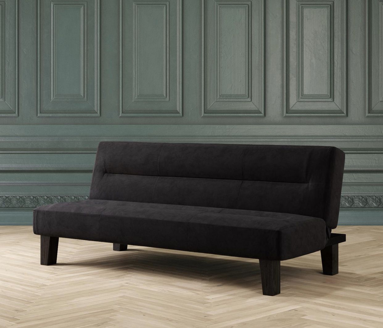 New in Box Futon Couch with Microfiber Cover, Black. $100