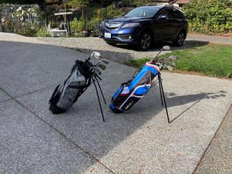 2 Sets of junior golf clubs ages 6-11 more or less.  49$