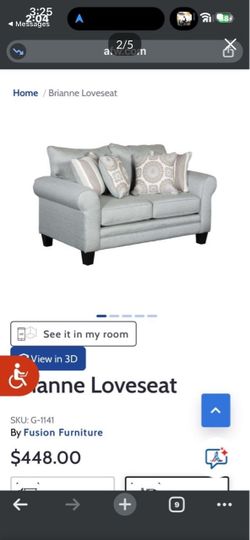 Loveseat and chair