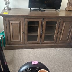 TV Stand/Glass Wood Cabinet