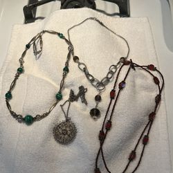 Sterling Silver Natural Stone Jewelry Lot