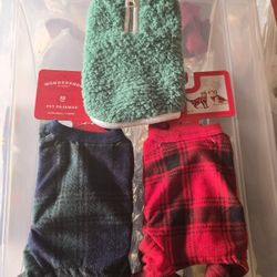 3 XS Dog Pajamas Flannel Fleece