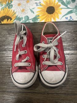 Red Toddler Converse Size 6