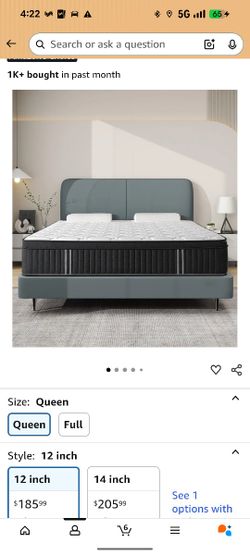 One Week Old New Memory Foam Mattress