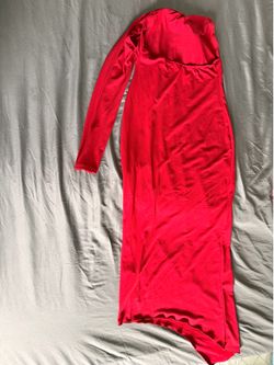 Woman red dress