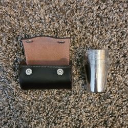 Kikkerland Shot Glasses with Leather Case