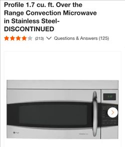 GE Profile Over-the-Range Convection Microwave