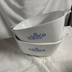Corning Ware Blue Cornflower Casseroles And Broil, Bake Tray 