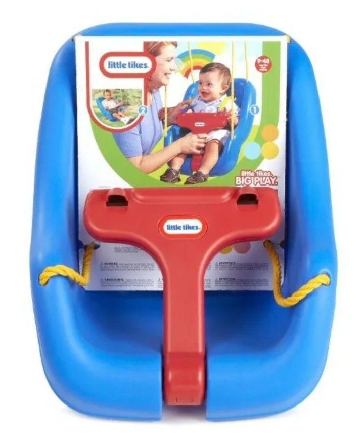 2-In-1 Snug & Secure Adjustable Kids Outdoor Fun Play Baby Swing Blue