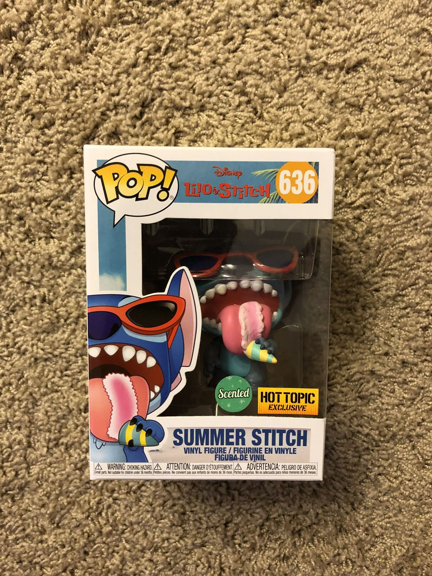 DISNEY STITCH SCENTED FUNKO POP. HOT TOPIC EXCLUSIVE. 