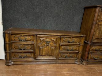 Solid wood vintage antique americana dresser