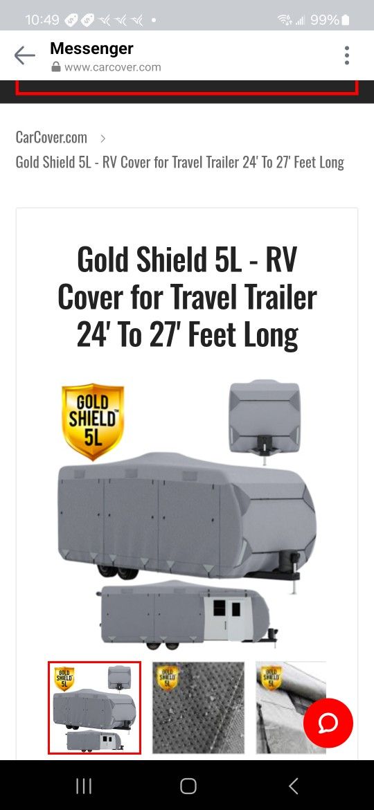 24 To 27 Foot Travel Trailer 5 Ply Cover