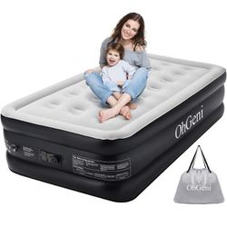 Twin XL Air Mattress with Built-in Pump for Guest, 18" TallColchon Inflable Blow Up Air Bed