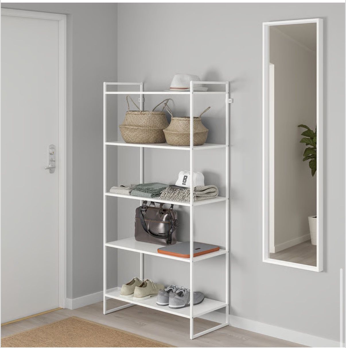 2 x Ikea JONAXEL White Shelves / Shelving Unit