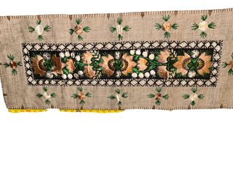 Embroidered Floral Table Runner
