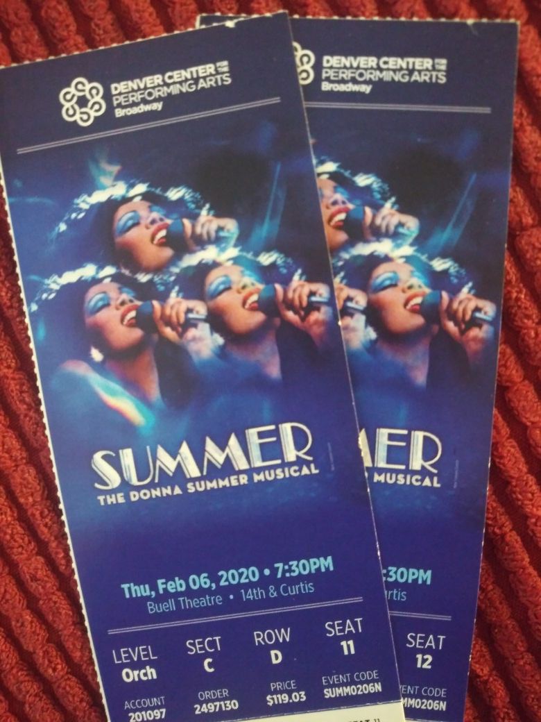 Donna Summer tickets 1/2 off