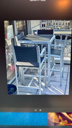 3-pc All-Weather Aluminum Bar Set (2 Wicker Chairs & Table) - $149